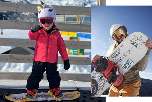 Cabin Fever School te da la opción de poder alquilar tu tabla o ropa de snowboard